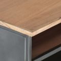 vidaXL Konferenčný stolík sivý 90x50x35 cm masívne akáciové drevo