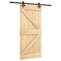 vidaXL Posuvné dvere Prírodná a čierna 95 x 210 cm