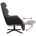 vidaXL Relaxačné kreslo s podnožkou tmavosivé látka