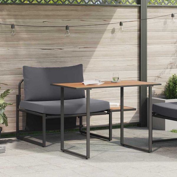 vidaXL Záhradné oceľové sedenie 2 pcs Antracit Oceľ