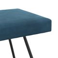 vidaXL lavička Modrá 80 x 40 x 45 cm Zamat
