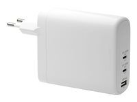 Sieťový adaptér - 140 watt - napájanie Power Delivery 3.1 - 3 výstupné konektory (USB-C, USB) - biela - Európa