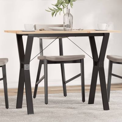 vidaXL Jedálenský stolík v tvare Y 100x50x75 cm borovica a oceľ