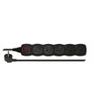 Predlžovací kábel EMOS PC1513 / 3 m / 5 zásuviek / s vypínačom / čierny / PVC / 1 mm2
