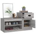 vidaXL Botník sivý dub sonoma 100x42x60 cm kompozitné drevo
