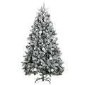 vidaXL Umelý výklopný vianočný stromček 300 LED a sada gúľ 210 cm