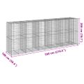 vidaXL Gabiónový kôš s krytom 550x100x200 cm pozinkované železo
