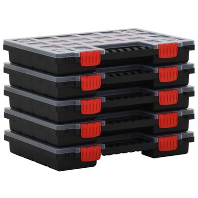 vidaXL Boxy na triedenie 5 ks 34,5x25x5 cm polypropylén