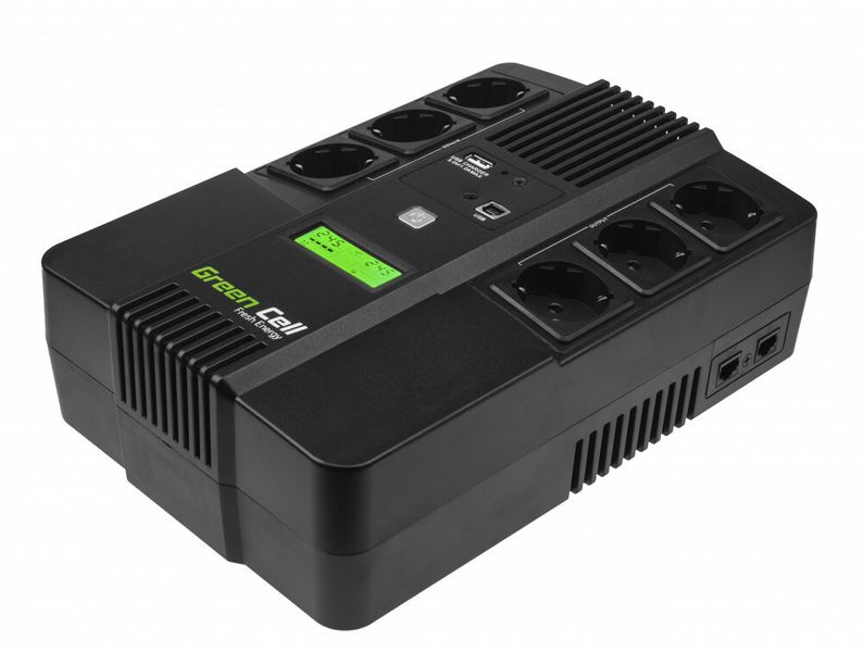 Green Cell UPS06 záložný zdroj UPS AiO 600VA LCD