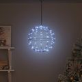 vidaXL Lopta 96 LED Studená biela 31,5 x 31,5 x 32 cm Kov