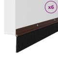 vidaXL Kefkové tesnenia na dvere s montážou na skrutky 6 ks 100 cm