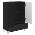 vidaXL Servírovacia skriňa Čierna 66 x 34,5 x 95 cm Kompozitné drevo