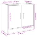 vidaXL Skrinka pod umývadlo sivá sonoma 63x29x55 cm spracované drevo