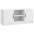 vidaXL TV skrinka Biela s vysokým leskom 102 x 34,5 x 47 cm