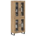 vidaXL Highboard 2 ks Remeselný dub 69,5 x 34 x 180 cm