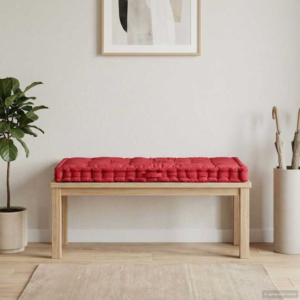 vidaXL Podložka na paletový nábytok 120x80x10 cm, vínovo červená