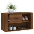 vidaXL Botník hnedý dub 80x35x45 cm spracované drevo