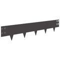 vidaXL Obrubník trávnika 30 ks 100 x 20 cm Oceľ Čierna