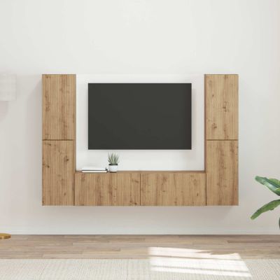 vidaXL Zostava TV skriniek 6 pcs Remeselný dub Kompozitné drevo