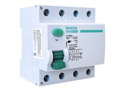 Prúdový chránič GACIA PR8NM typ A /25A/30mA/4P/6kA