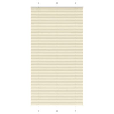vidaXL Skladaná roleta krémová 105x200 cm, šírka látky 104,4 cm, polyester