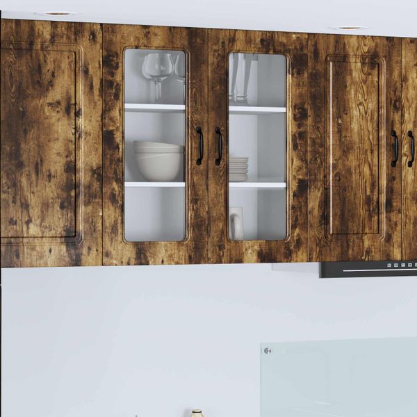 vidaXL Dvierka na umývačku Kalmar Dymová dub 80 x 31 x 80 cm