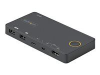 2 Port HDMI KVM Switch (SV221HUC4K) - Prepínač KVM / audio - 2 x KVM / zvuk - desktop