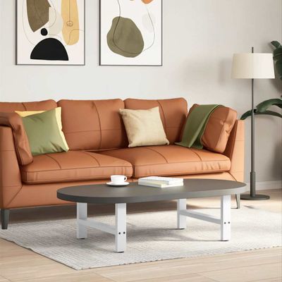 vidaXL Nohy na konferenčný stolík, biele, 2 ks, 60 x (30-31) cm, oceľové