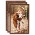 vidaXL Fotorámiky na stenu alebo stôl 3 ks hnedé 59,4x84 cm MDF