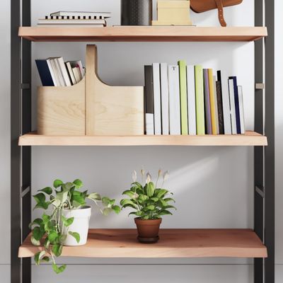 vidaXL Nástenná polica 100x60x(2-4) cm neošetrený dubový masív