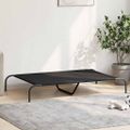 vidaXL Vyvýšená posteľ pre psa čierna 130x80x20 cm Oxford Fabric Steel