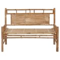 vidaXL Záhradná lavička s podložkou 120 cm bambus