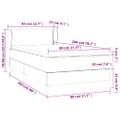 vidaXL Posteľný rám boxsping s matracom tmavosivý 80x200 cm látka
