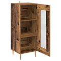vidaXL Servírovacia skriňa Staré drevo 34 x 34.5 x 90 cm
