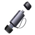 Čítačka pamäťových kariet SD/TF série Baseus Lite, USB + USB-C (sivá)