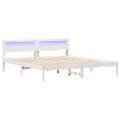 vidaXL Rám postele Biela 200 x 200 cm Masívne borovicové drevo