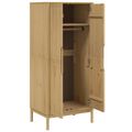 vidaXL Šatník FLORO voskovohnedý 77x53x171 cm borovicový masív