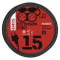 Predlžovací kábel EMOS P0602 spojka 15m / 2 zásuvky / čierny / guma / 230 V / 1,5 mm2