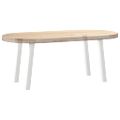 vidaXL Nohy konferenčného stolíka 4 ks biele 42 cm oceľové
