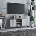 vidaXL TV skrinka, kovové nohy, sivá sonoma 103,5x35x50 cm