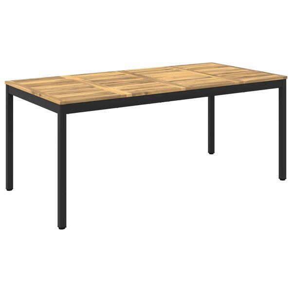 vidaXL Záhradný jedálenský stôl Biela a čierna 147 x 88,5 x 75 cm