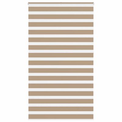 vidaXL Zebrová roleta pieskovo hnedá 135x230 cm šírka látky 130,9 cm polyester
