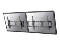 Držiak - pre 2 LCD displeje - čierna - veľkosť obrazovky: 40"-52" - montáž na stenu