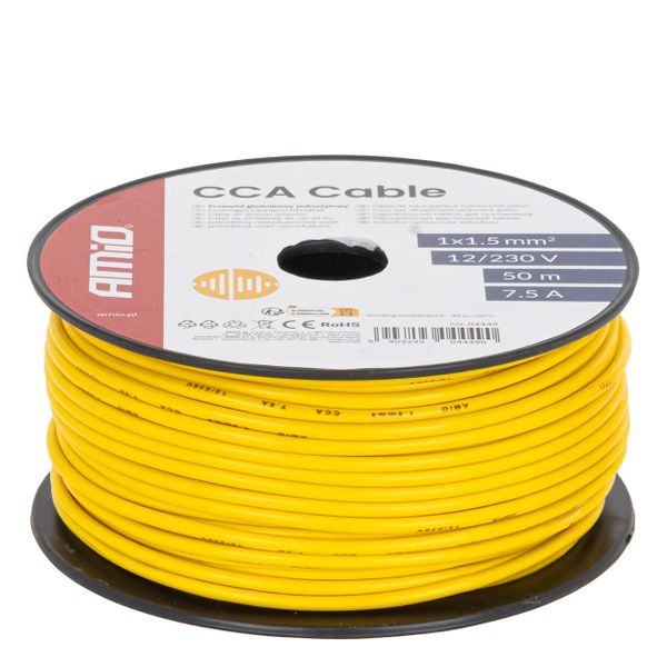 Vodič reproduktora jednožilový CCA 1x1.5mm2 50m 7.5A 12/230V AMiO-04449