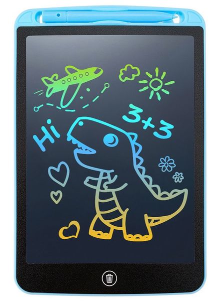 COLORWAY dětský kreslící tablet CW-WT12C/ 12"/ Modrý Tablet, kreslicí, detský, 12" barevný LCD displej, citlivý na tlak, zámek obsahu, baterie CR2025, stylus, modrý
