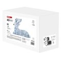 LED vianočný jelenček, 27 cm, vonkajší aj vnútorný, studená biela, časovač