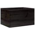 VidaXL Drevená škatuľka s rúčkami čierna 40x30x23 cm masívna borovica