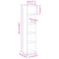vidaXL Skrinky na CD 2 ks, staré drevo 21x16x93,5 cm, kompozitné drevo