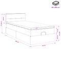 vidaXL Polohovací postel s matrací Tmavosivá 90 x 200 cm Zamat