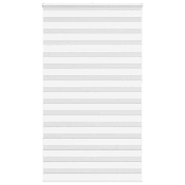vidaXL Zebra roleta biela 125x230 cm šírka látky 120,9cm polyester
